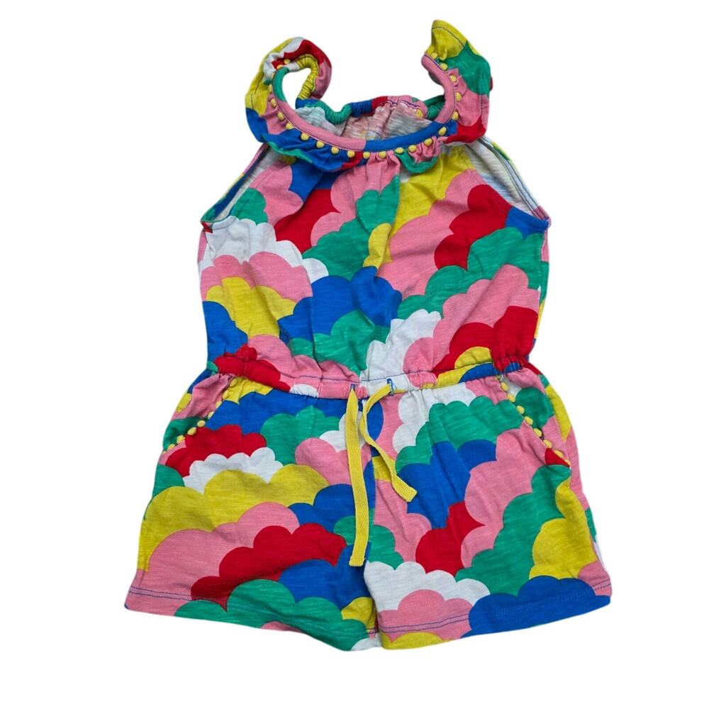 Boden Multicolor Geo Cloud Print Romper Size 3-4